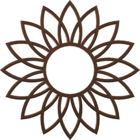 Ekena Millwork Daisy Architectural Grade PVC Pierced Ceiling Medallion, Copper, 34"OD x 11 7/8"ID x 1"P CMPP34DASCO